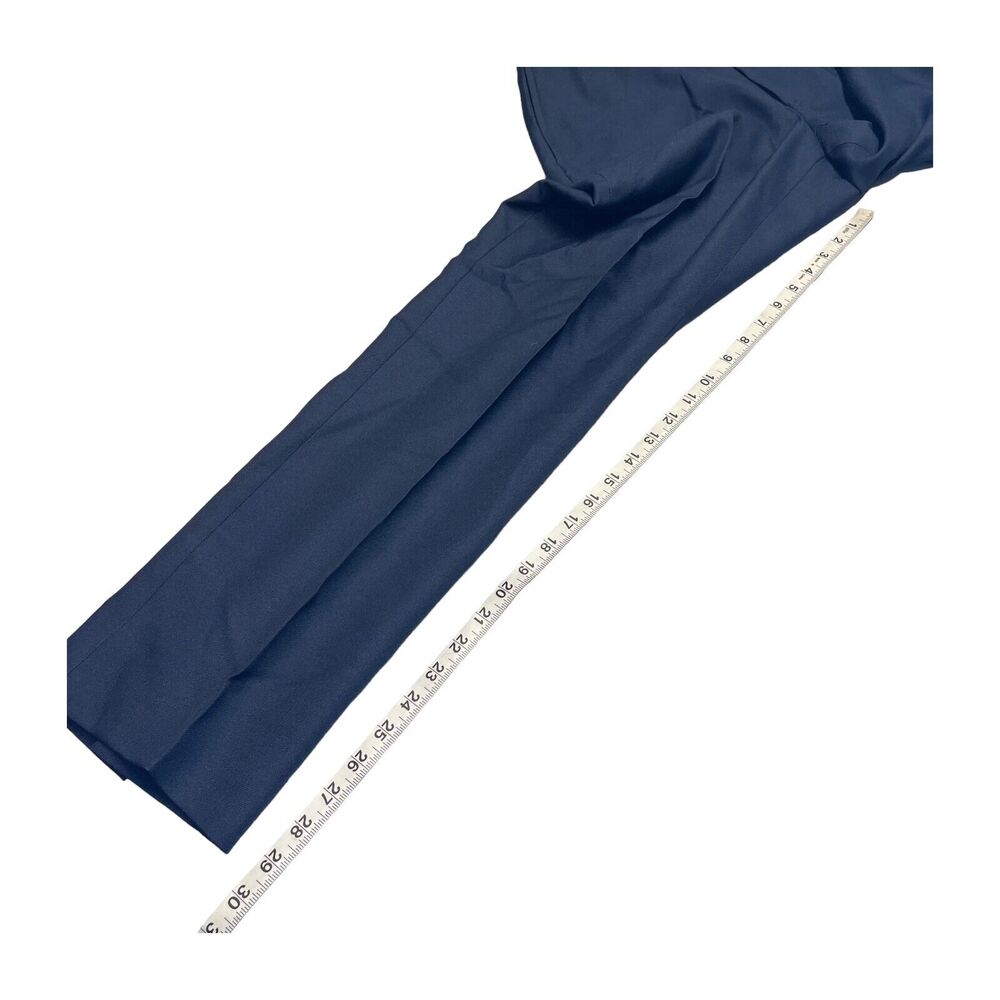 Spartacus Dress Pants Men's 33 Navy Blue 100% Polyester Slash Pockets High-Rise - Picture 3 of 7